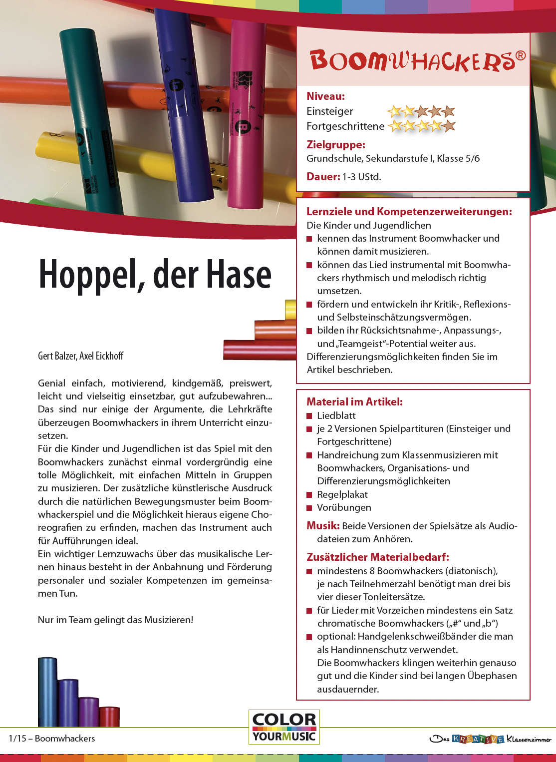 Hoppel, der Hase - Boomwhackers