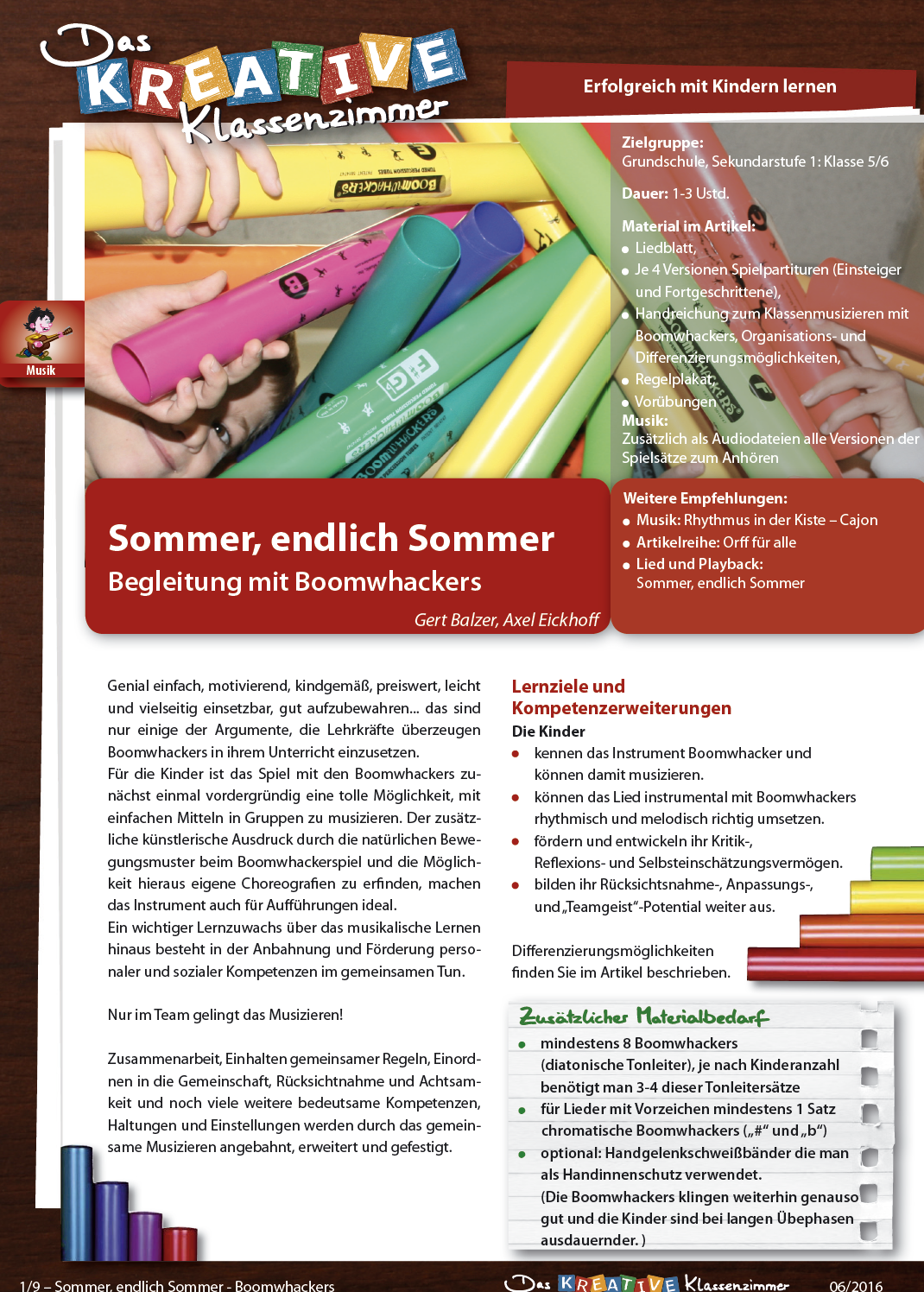 Sommer, endlich Sommer - Boomwhackers