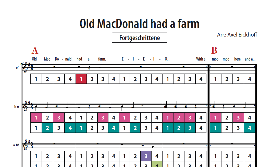 Old MacDonald had a farm - Boomwhackers