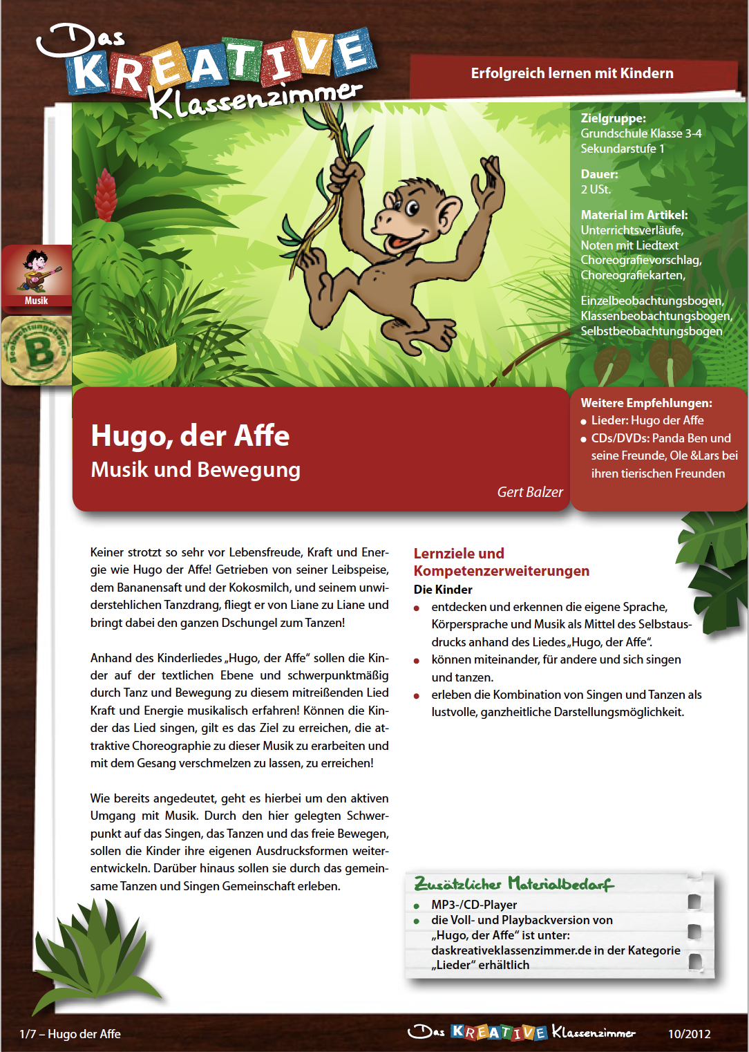 Hugo der Affe - Musik und Bewegung