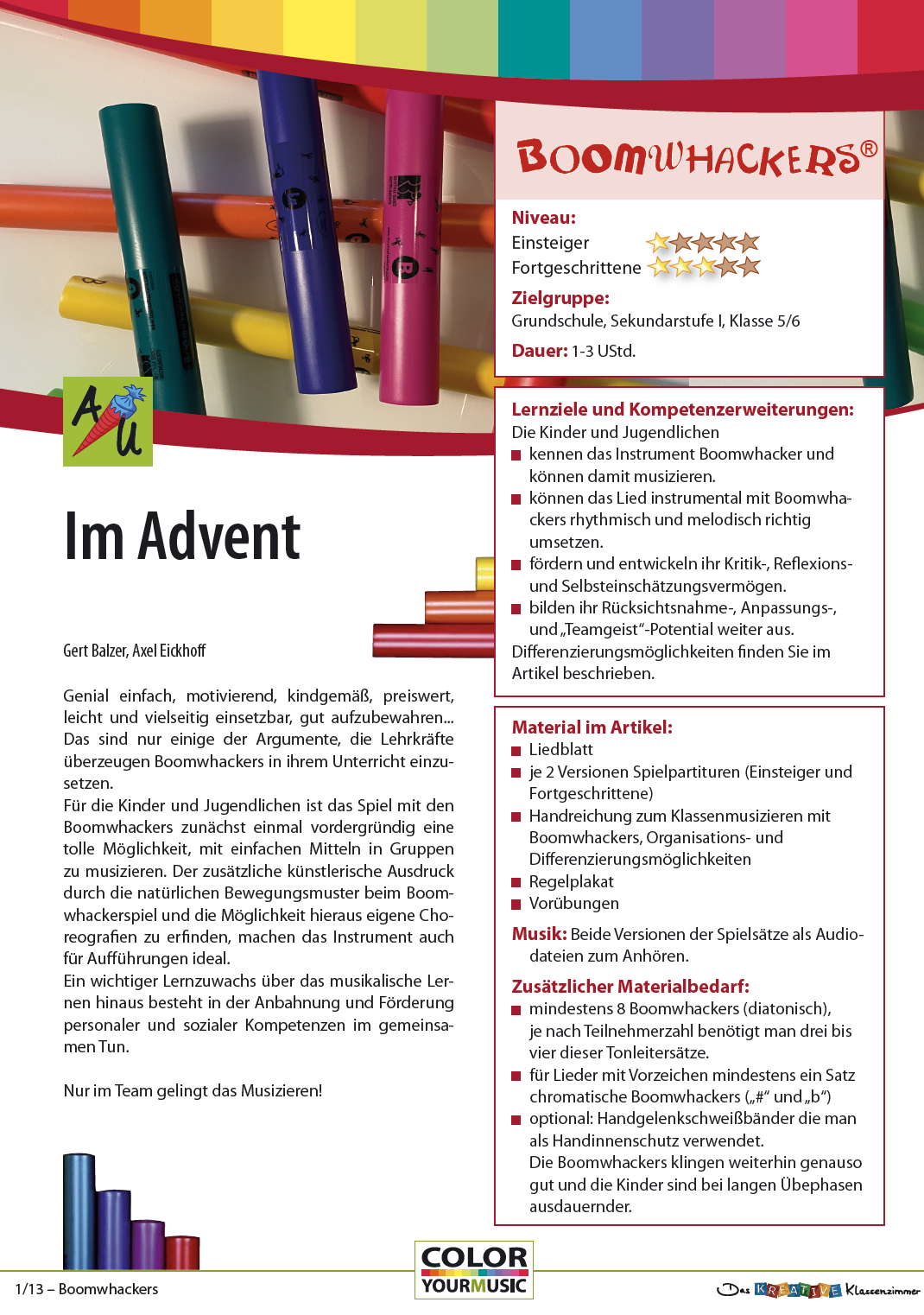 Im Advent - Boomwhackers