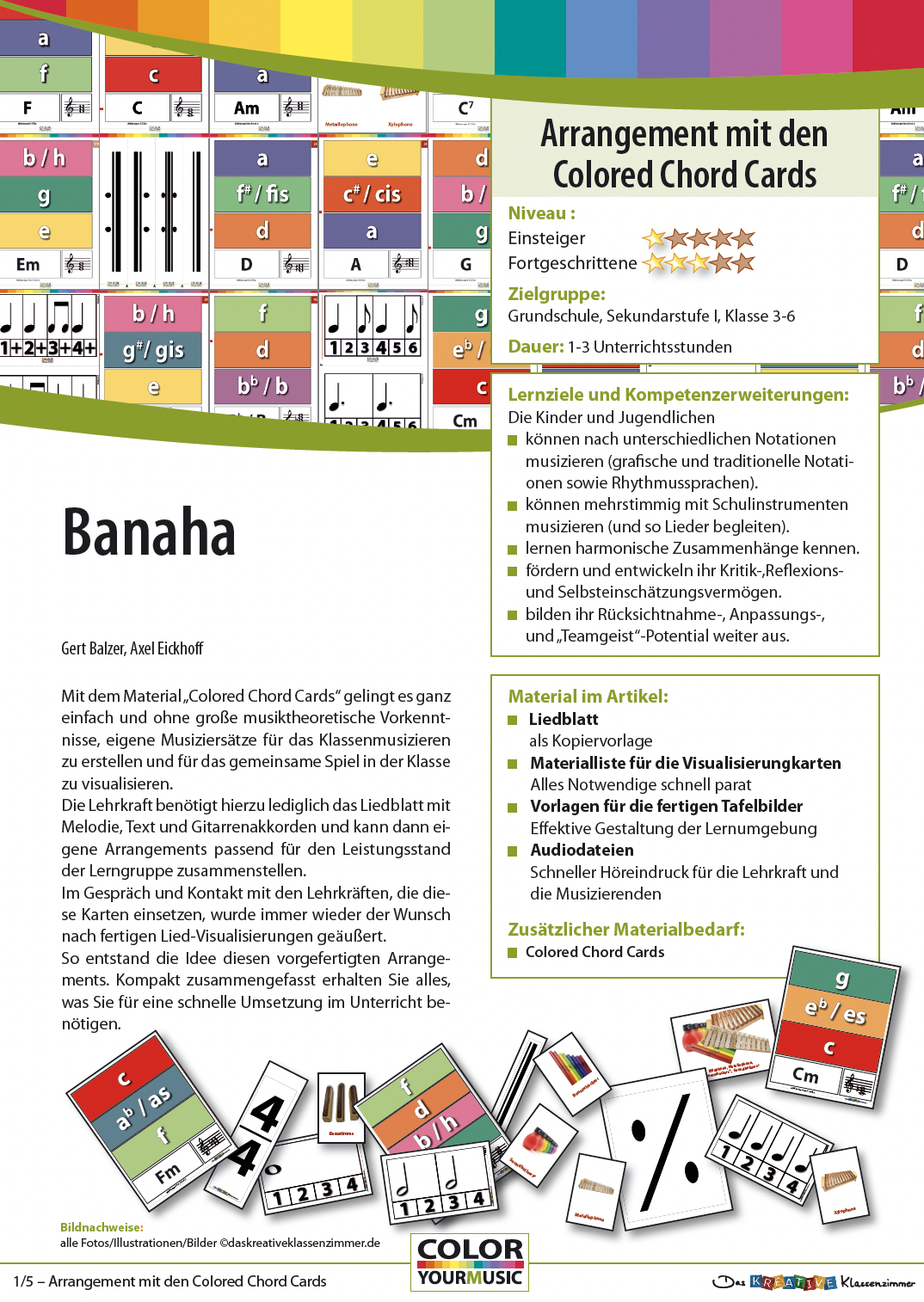 Banaha - Colored Chord Cards